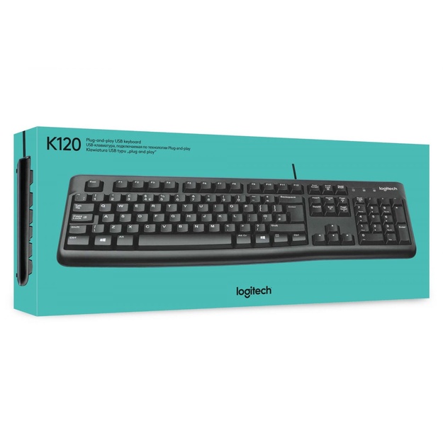 Klaviatūra laidinė K120 USB US/920-002479 LOGITECH