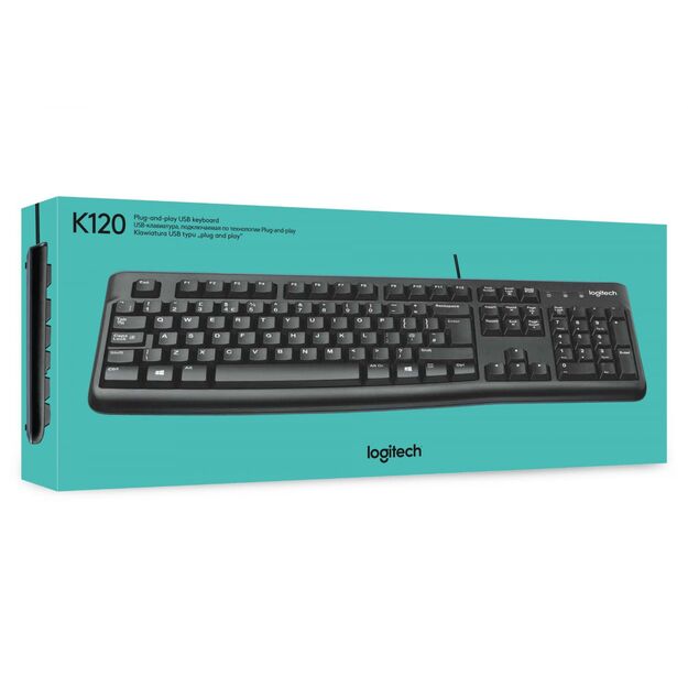 Klaviatūra laidinė K120 USB US/920-002479 LOGITECH 12