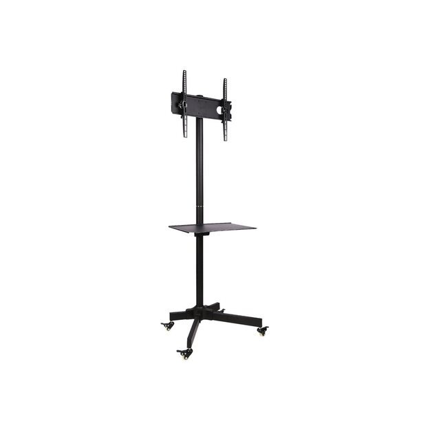 Televizoriaus stovas su ratukais TECHLY 100730 Techly Mobile stand for TV LCD/LED/Plasma 23-55 25kg VESA tilting with shelf