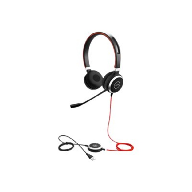 Ausinės JABRA EVOLVE 40 MS Stereo USB Headband Noise cancelling USB connector with mute-button and volume control on the cord