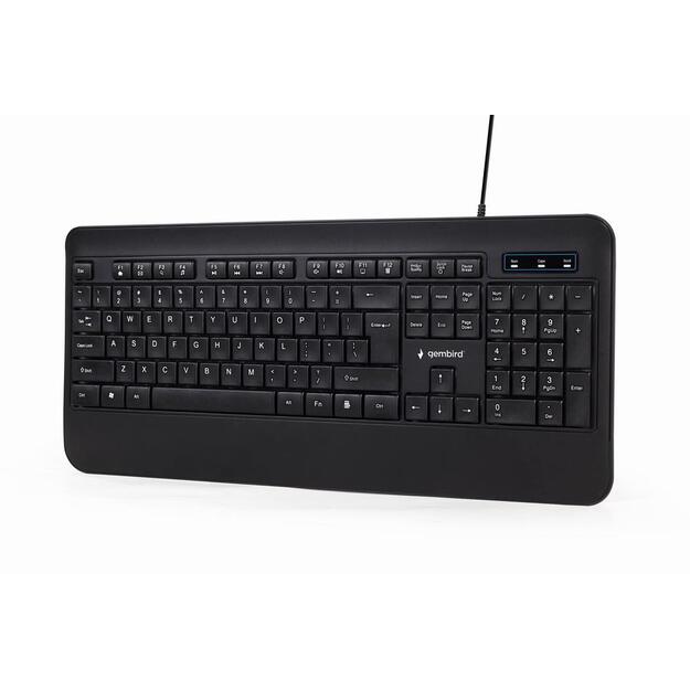 Klaviatūra laidinė MULTIMEDIA USB ENG/BLACK KB-UML-03 GEMBIRD 6