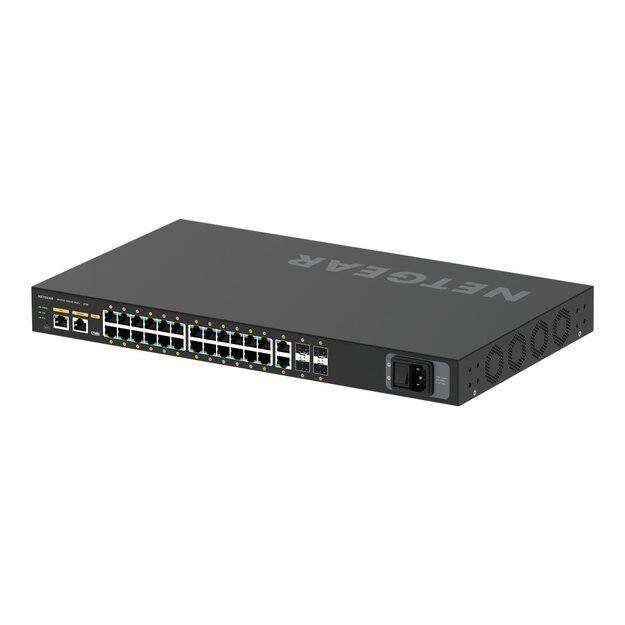 Komutatorius NETGEAR AV Line M4250-26G4F-PoE+ 24x1G PoE+ 300W 2x1G and 4xSFP Managed Switch
