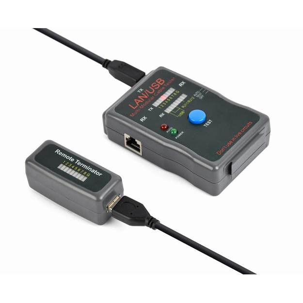 Kabelių testeris UTP/STP/USB/NCT-2 GEMBIRD