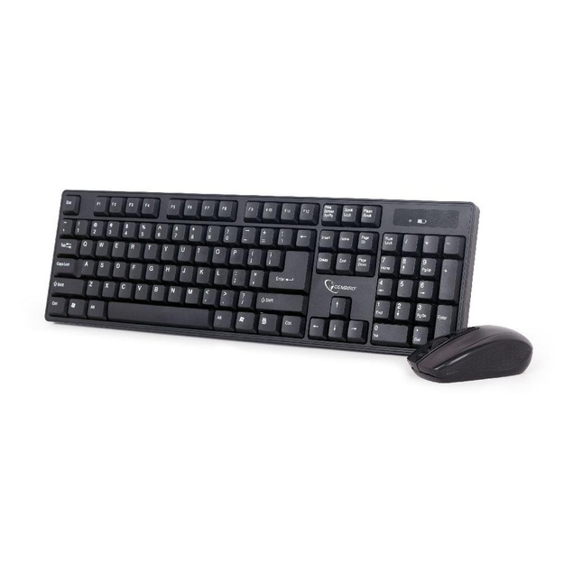 Klaviatūra + pelė komplektas KEYBOARD +MOUSE WRL ENG/DESKTOP KBS-W-01 GEMBIRD