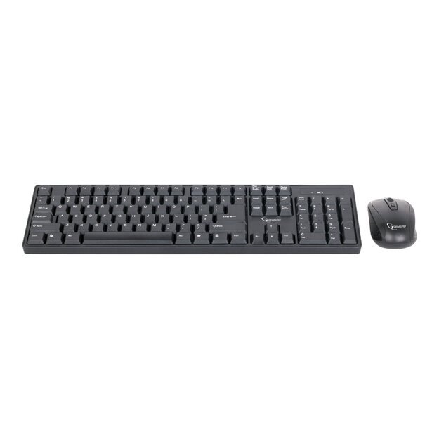 Klaviatūra + pelė komplektas KEYBOARD +MOUSE WRL ENG/DESKTOP KBS-W-01 GEMBIRD