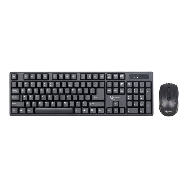 Klaviatūra + pelė komplektas KEYBOARD +MOUSE WRL ENG/DESKTOP KBS-W-01 GEMBIRD