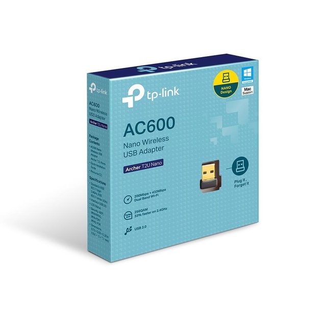 USB belaidžio tinklo Wi-Fi adapteris 600MBPS ARCHER T2U NANO TP-LINK
