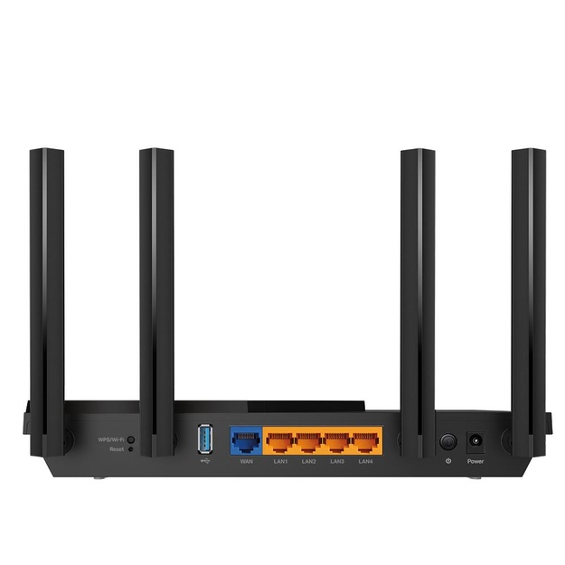Maršrutizatorius TP-LINK 3000Mbps Wi-Fi 6 USB 3.0 1 WAN 4x10/100/1000M antennas 4 ARCHERAX55