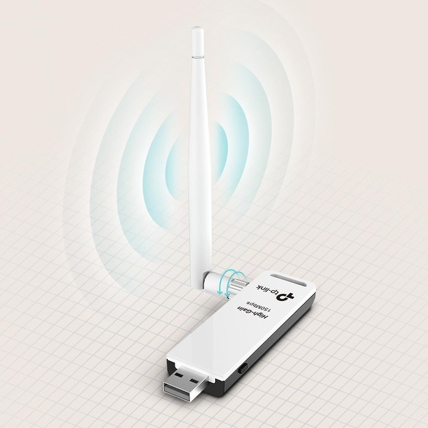 USB belaidžio tinklo Wi-Fi adapteris 150MBPS HIGH GAIN TL-WN722N TP-LINK