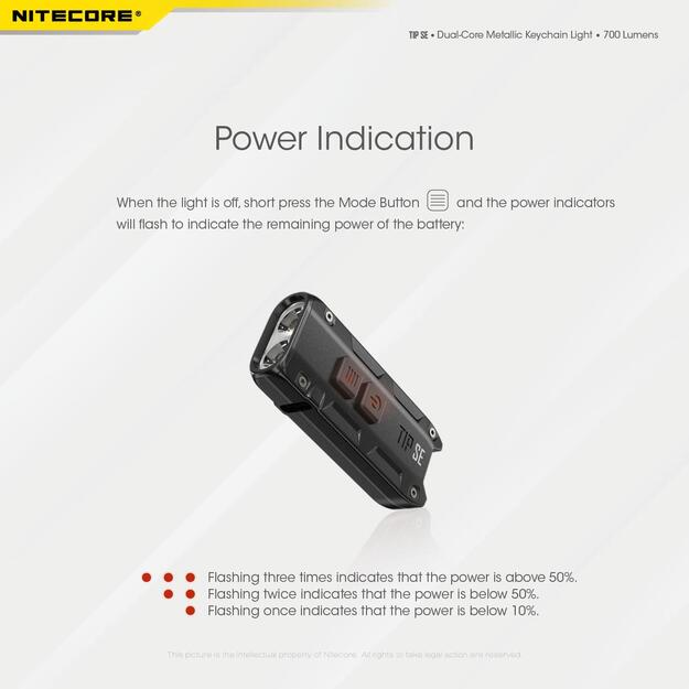 Žibintuvėlis T SERIES 700 LUMENS/TIP SE BLACK NITECORE 14
