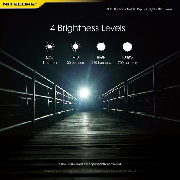 Žibintuvėlis T SERIES 700 LUMENS/TIP SE BLACK NITECORE 12