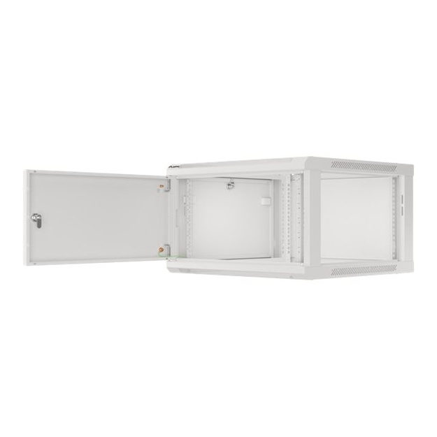 Komutacinė spinta pakabinama LANBERG 6U 600x600 steel doors grey flat pack