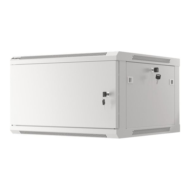 Komutacinė spinta pakabinama LANBERG 6U 600x600 steel doors grey flat pack