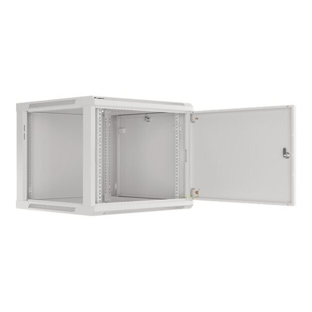 Komutacinė spinta pakabinama LANBERG 9U 600x600 steel doors grey flat pack