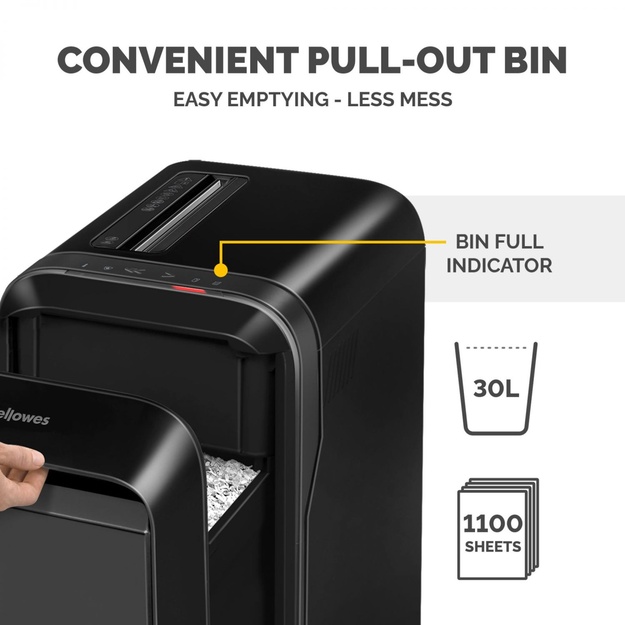 SHREDDER POWERSHRED LX221/BLACK 5050401 FELLOWES