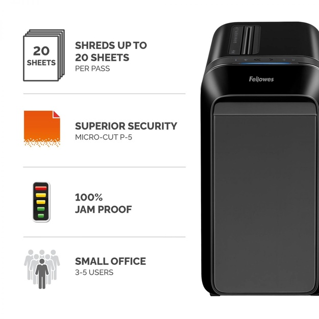 SHREDDER POWERSHRED LX221/BLACK 5050401 FELLOWES
