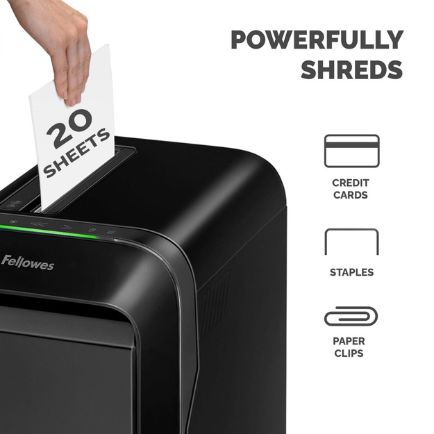 SHREDDER POWERSHRED LX221/BLACK 5050401 FELLOWES