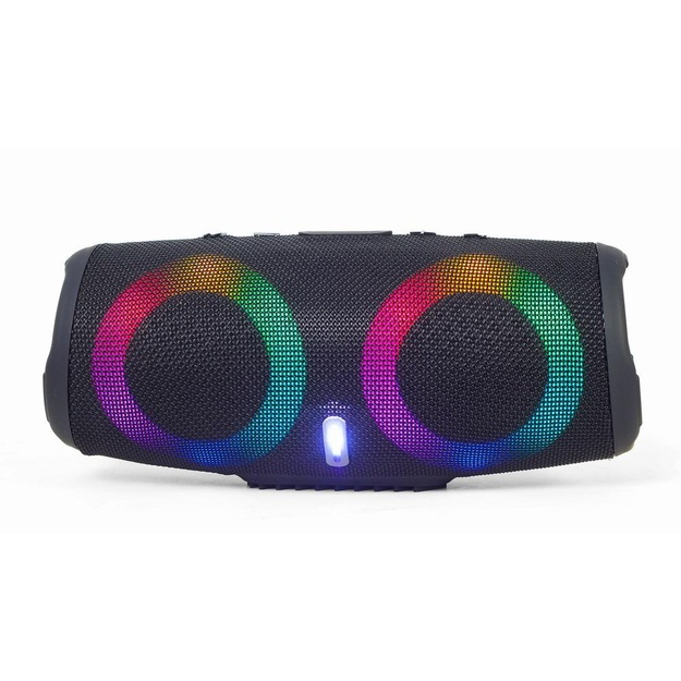 Nešiojama kolonėlė|GEMBIRD|Black|Portable/Wireless|1xAudio-In|1xUSB 2.0|1xMicroSD Card Slot|Bluetooth|SPK-BT-LED-02
