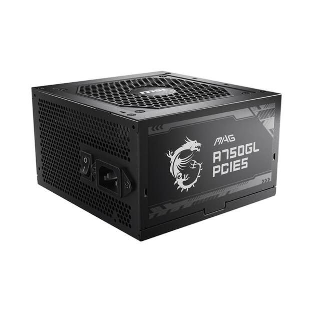 Power Supply|MSI|750 Watts|Efficiency 80 PLUS GOLD|PFC Active|MAGA750GLPCIE5