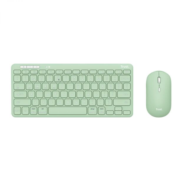 KEYBOARD +MOUSE WRL LYRA/GREEN 24942 TRUST 14