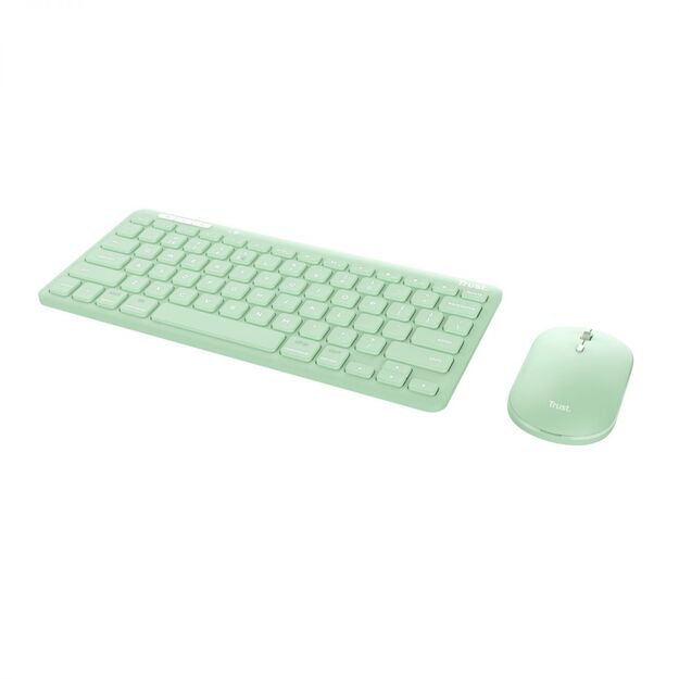 KEYBOARD +MOUSE WRL LYRA/GREEN 24942 TRUST 12