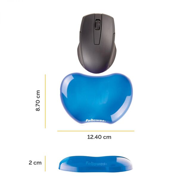 MOUSE PAD WRIST SUPPORT/BLUE 91177-72 FELLOWES 1