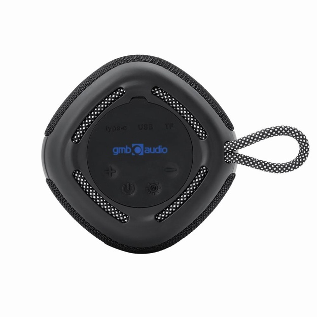 Portable Speaker|GEMBIRD|Black|Portable/Wireless|1xUSB-C|Bluetooth|SPK-BT-LED-03-BK