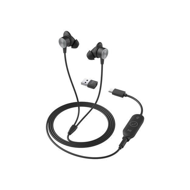 LOGITECH Zone Wired Earbuds Teams - Graphite - EMEA