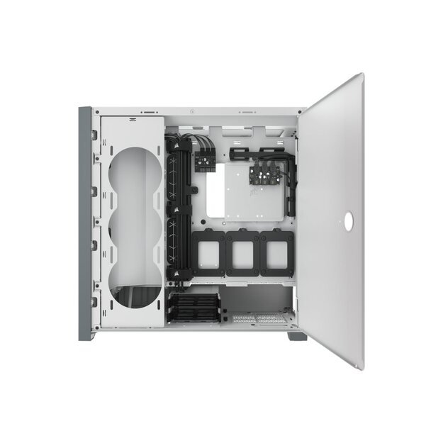 CORSAIR iCUE 5000X RGB Tempered Glass Mid-Tower ATX PC Smart Case White