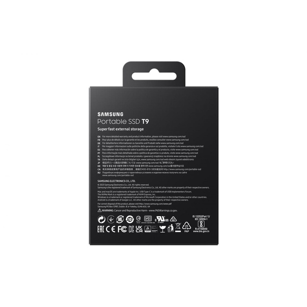 External SSD|SAMSUNG|T9|4TB|USB 3.2|Write speed 2000 MBytes/sec|Read speed 2000 MBytes/sec|MU-PG4T0B/EU