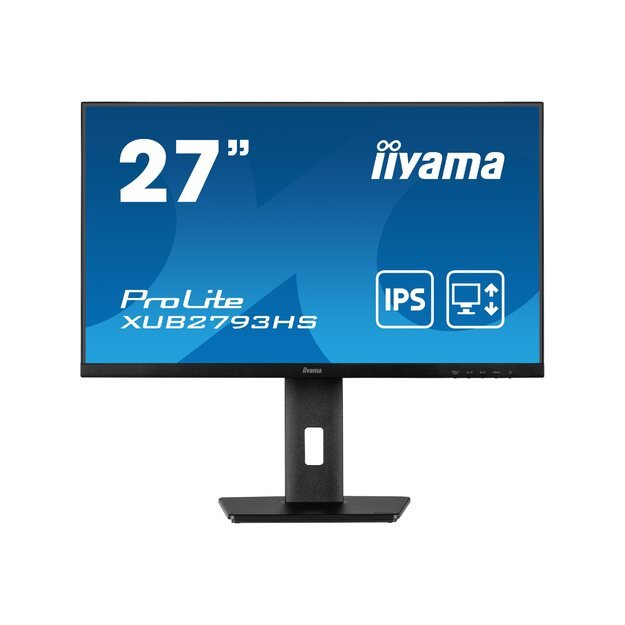 IIYAMA XUB2793HS-B6 27inch ETE IPS FHD 100Hz 250cd/m2 1ms Speakers HDMI DP FreeSync FreeSync 15cm Height Adj.