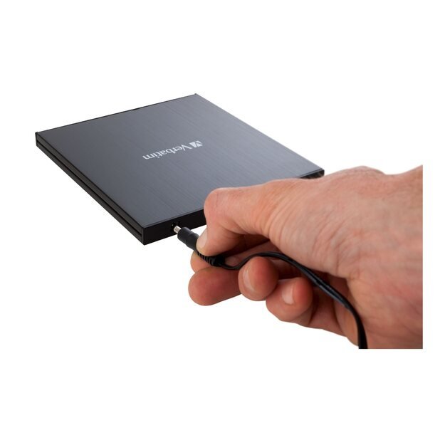 VERBATIM Mobile Blu-Ray ReWriter slim external USB3.0 black incl. software Mdisc support