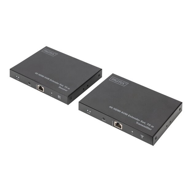 DIGITUS HDMI 2.0 HDMI KVM Extender Set 70m USB 1.1 touch panel support