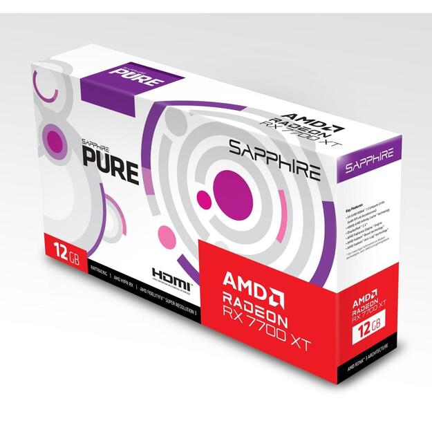 SAPPHIRE PURE AMD RADEON RX 7700 XT GAMING OC 12GB GDDR6 DUAL HDMI / DUAL DP