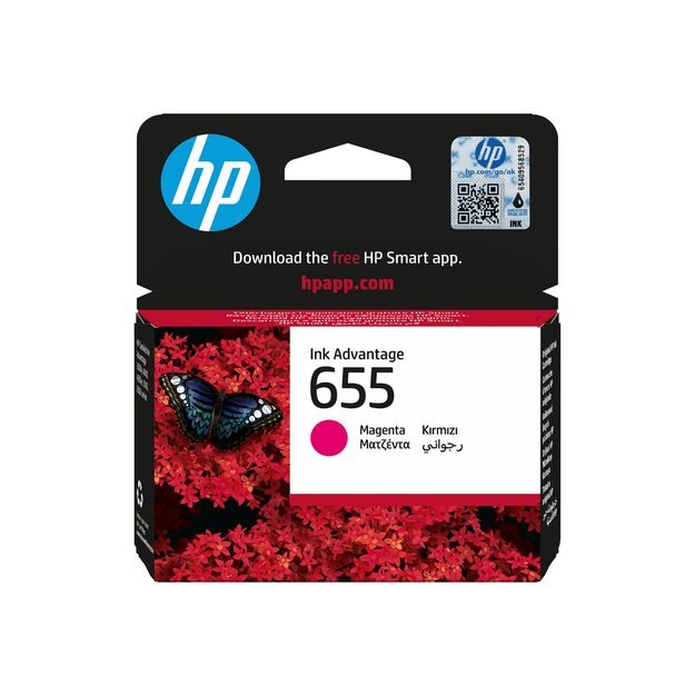 HP 655 ink cartridge magenta standard capacity 600 pages 1-pack