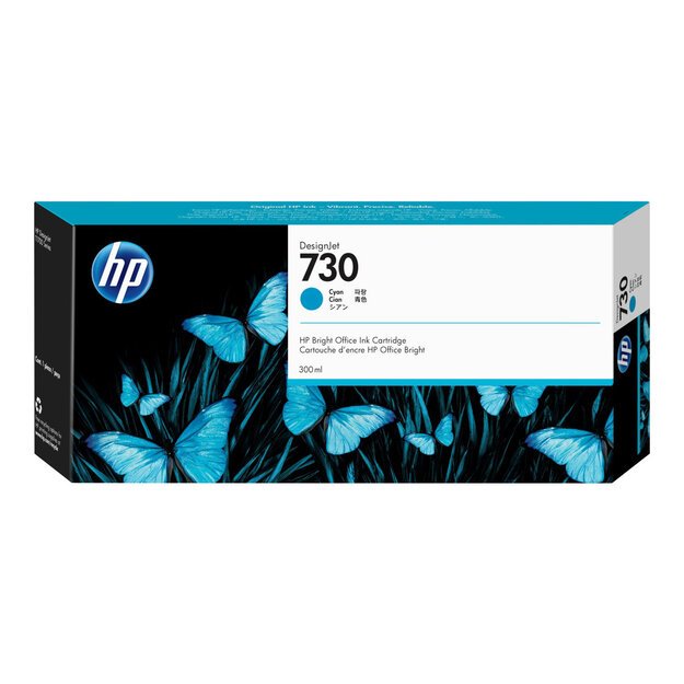 HP 730 300 ml Cyan Ink Cartridge 