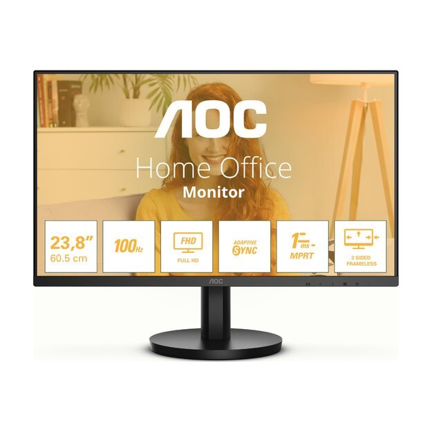 AOC 24B3HMA2 24inch FHD VA 100Hz normal stand ad sync 1ms MPRT HDMI