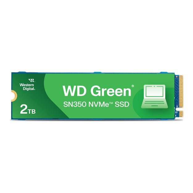 SSD|WESTERN DIGITAL|Green SN350|2TB|M.2|PCIE|NVMe|QLC|Write speed 3000 MBytes/sec|Read speed 3200 MBytes/sec|WDS200T3G0C