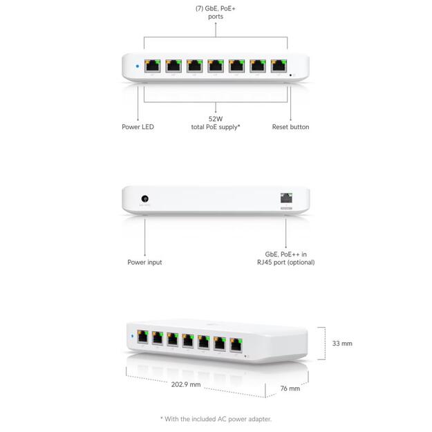 Switch|UBIQUITI|Ultra|Ultra 60W|30 Watts|USW-ULTRA-60W