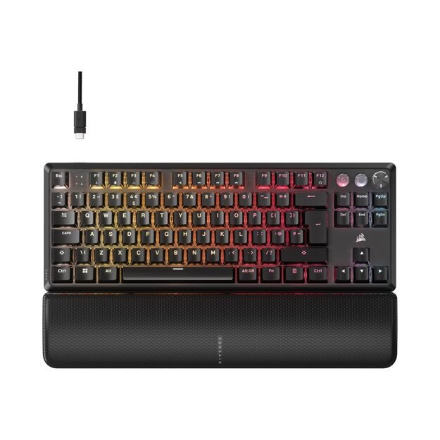 CORSAIR K70 PRO TKL Tenkeyless Magnetic-Mechanical Gaming Keyboard Backlit RGB LED CORSAIR MGX v2 Black