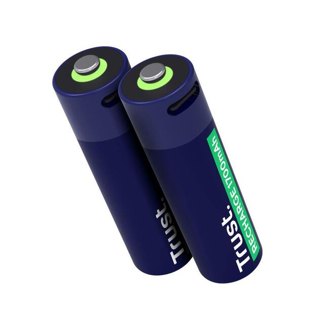 BATTERY RECH. LI-ION AA 1.5V/1700MAH USB-C 2P 25584 TRUST