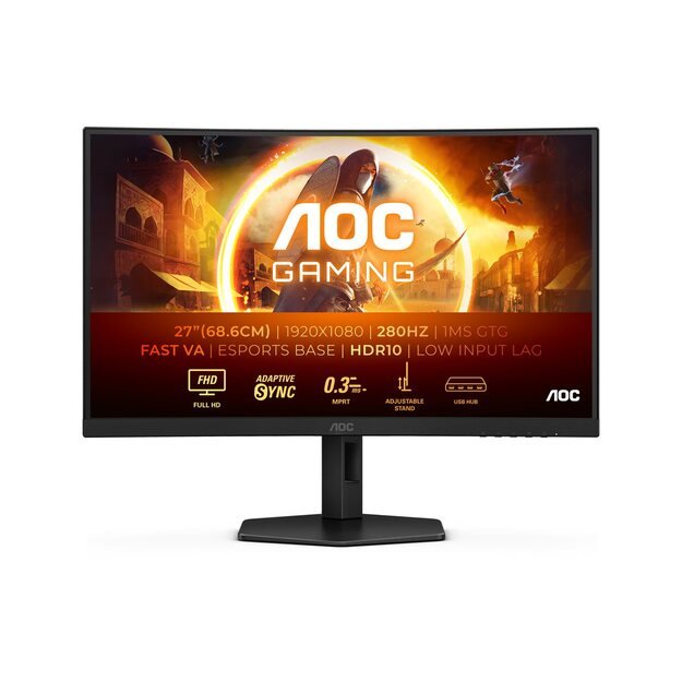 AOC C27G4ZXU 27inch 1920x1080 0.3ms 2xHDMI DP USB Black/Grey