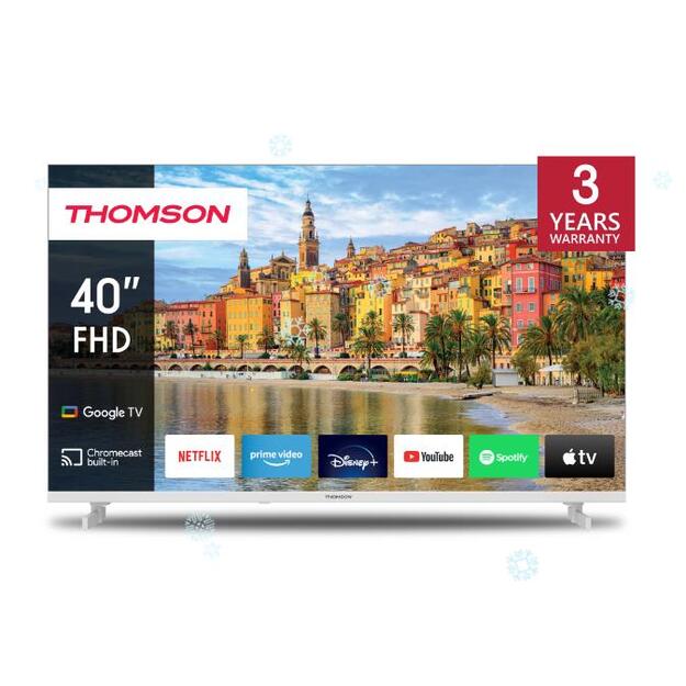 TV Set|THOMSON|40 |Smart/FHD|1920x1080|Wireless LAN|Bluetooth|Google TV|White|40FG2S14W