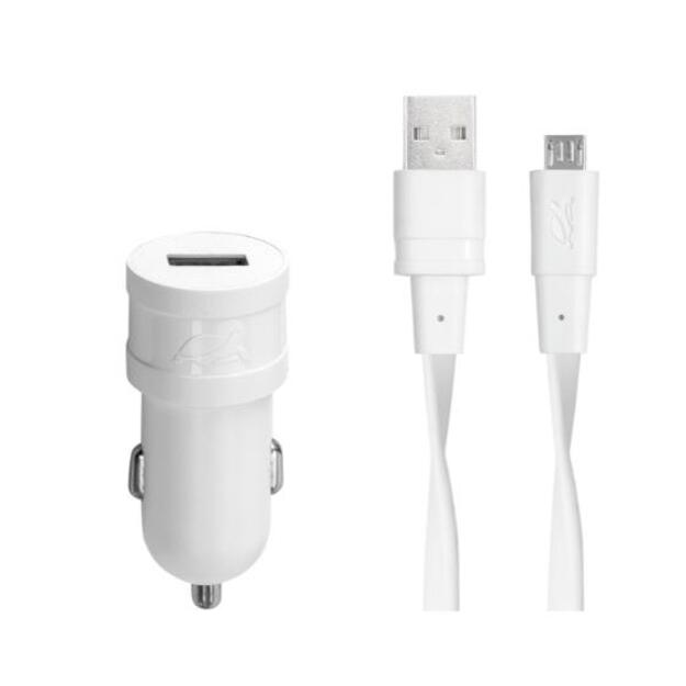 MOBILE CHARGER CAR USB 1PORT/WHITE VA4211 W00 RIVACASE