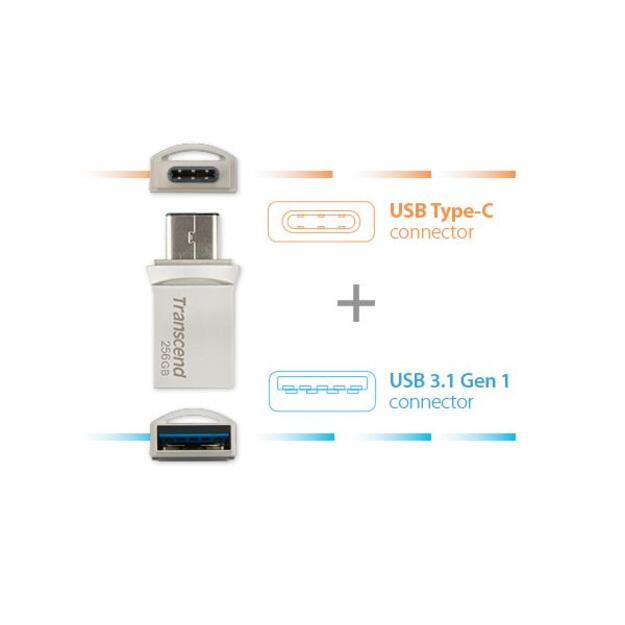MEMORY DRIVE FLASH USB3.1/256GB TS256GJF890S TRANSCEND 5