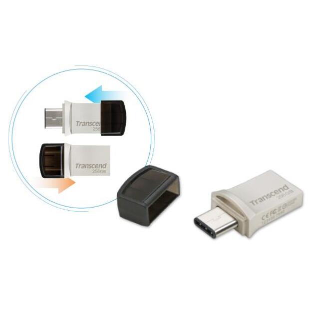 MEMORY DRIVE FLASH USB3.1/256GB TS256GJF890S TRANSCEND 10