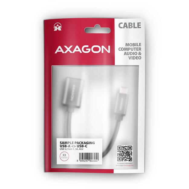 I/O ADAPTER USB-C M TO USB-A F/0.2M RUCM-AFAC AXAGON 1