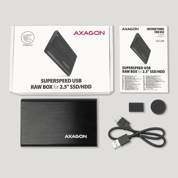 HDD ACC ENCLOSURE 2.5 /USB3.2 EE25-A6M AXAGON 2