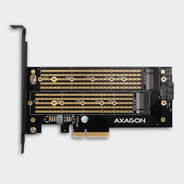 SSD ACC ADAPTER NVME/SATA/M.2/SP&LP PCEM2-D AXAGON 1