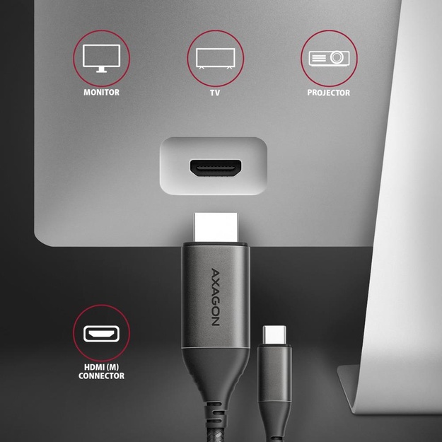 CABLE USB-C TO HDMI 1.8M/RVC-HI2MC AXAGON